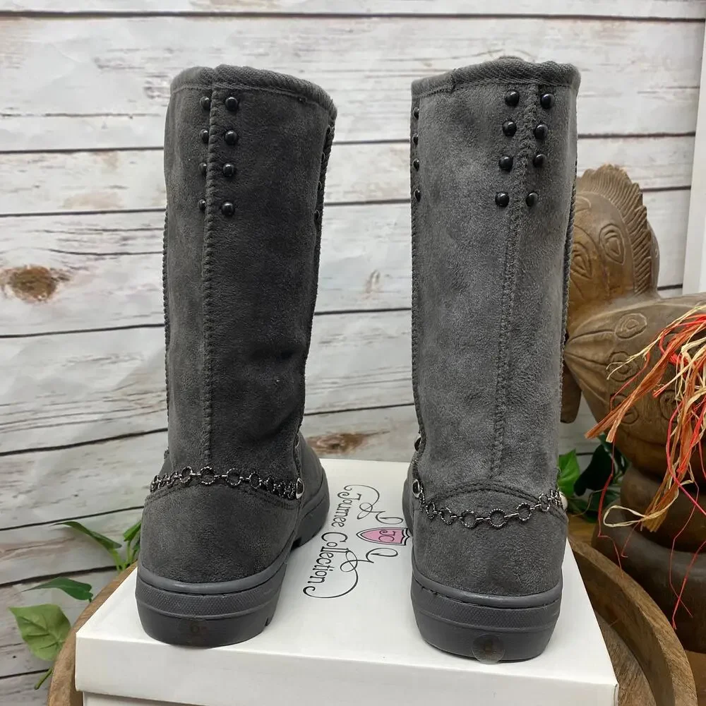 RTB Real Tough Babe Journee Collection Grey Boots Size 6 Style 505